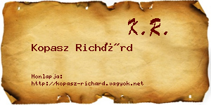 Kopasz Richárd névjegykártya